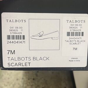 Talbots Scarlet Black Loafers